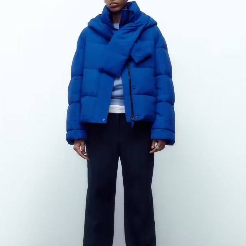 Damen Steppjacke mit hochgeschlossenem Kragen und kontrastierendem Bindegürtel R&B