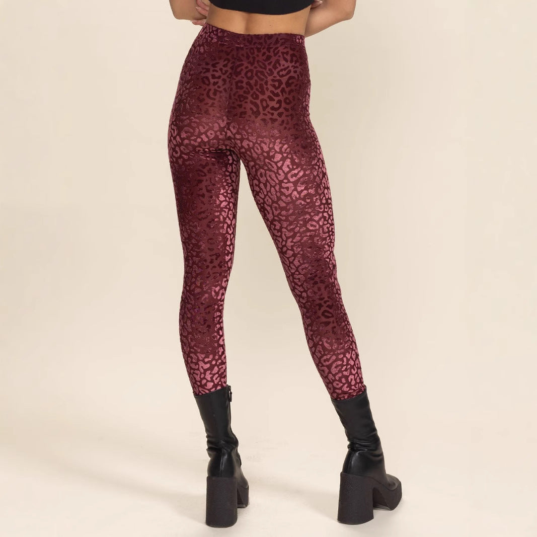 Damen Hochtaillierte Leggings mit animalischem Muster R&B