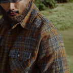 Herren Gemusterte Flanelljacke mit praktischen Taschen