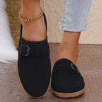 Damen Komfortable Mules mit modischer Schnalle R&B