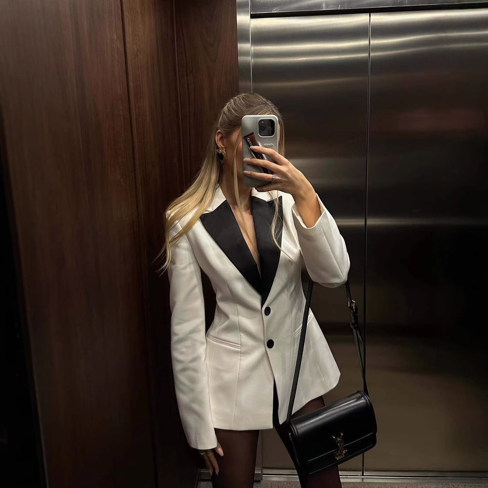 Damen Blazer mit kontrastierendem Revers R&B