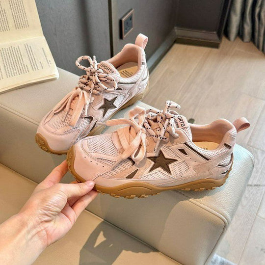 Damen sportliche Sneakers mit atmungsaktiver Mesh-Oberfläche und rutschfester Sohle R&B