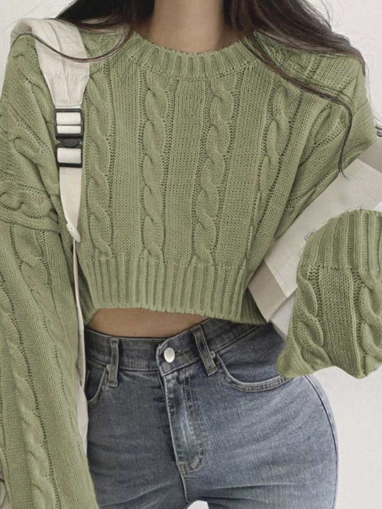 Damen Strickpullover mit strukturierter Kabeloptik R&B