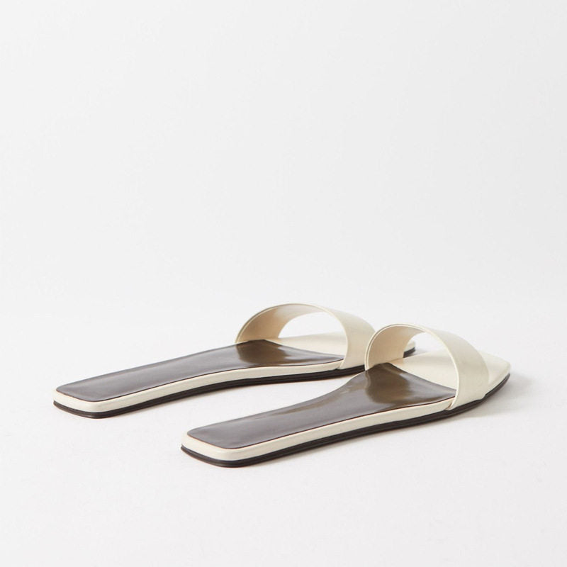 Damen Offene Mules mit breitem Riemen und elegantem Design