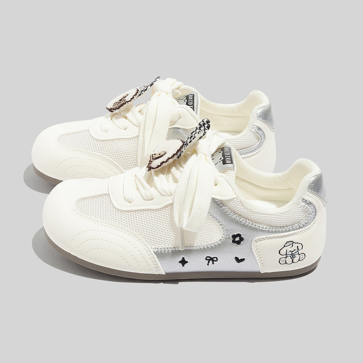 Damen Sportliche Sneakers mit verspieltem Tiermotiv und atmungsaktiver Mesh-Oberfläche