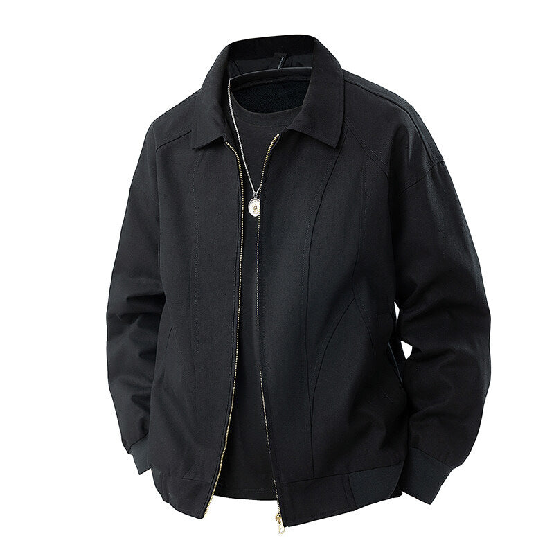 Herren lässige Übergangsjacke mit modernem Stehkragen und seitlichen Eingrifftaschen R&B