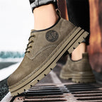 Herren modische und robuste Schnürschuhe aus leichtem Kunstleder mit dämpfender Sohle