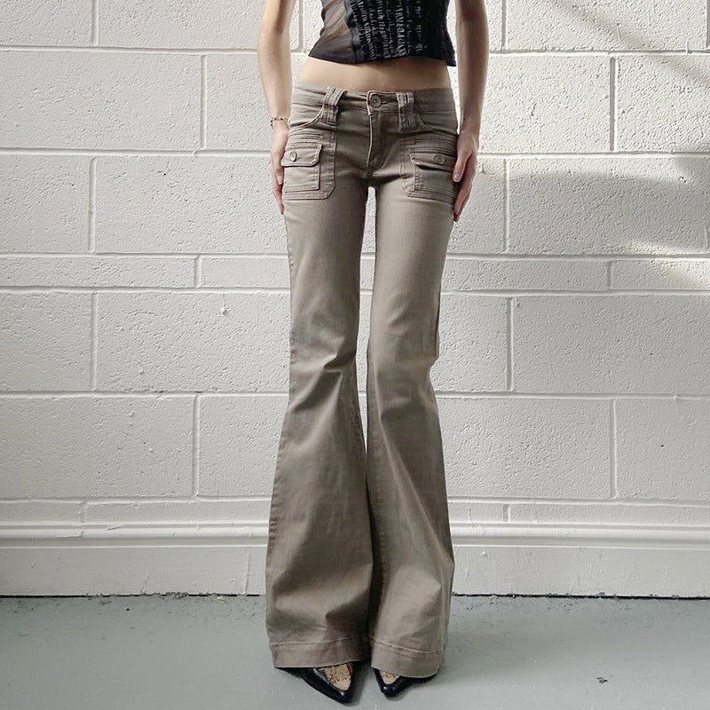 Damen Flared Cargo-Hose mit modischem Schnitt und praktischen Taschen R&B