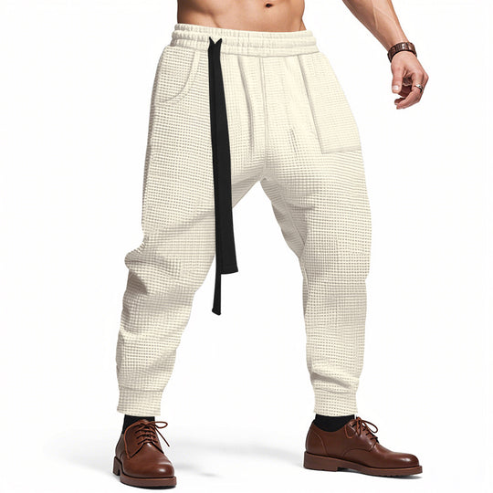 Herren lässige Freizeithose mit elastischem Bund und praktischen Taschen R&B