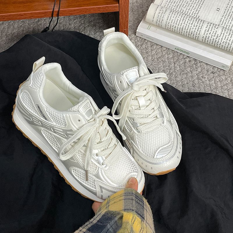 Damen Athletische Sneakers mit atmungsaktiver Mesh-Oberfläche und dämpfender Sohle R&B