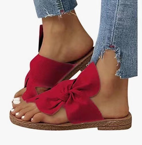 Damen Komfortable Sandalen mit dekorativem Knoten R&B