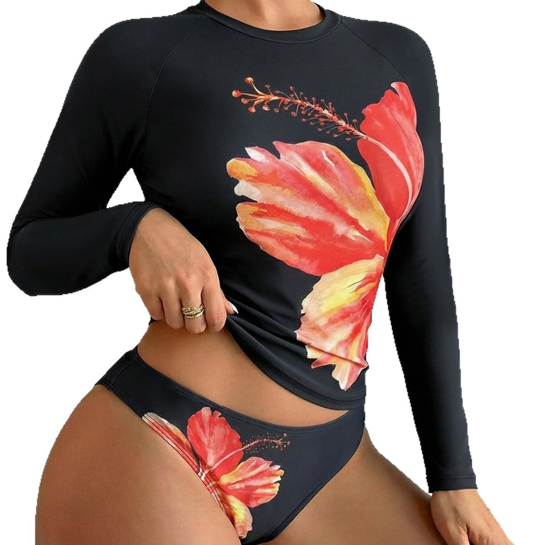 Damen UV-Schutzbadeanzug mit floralem Print R&B