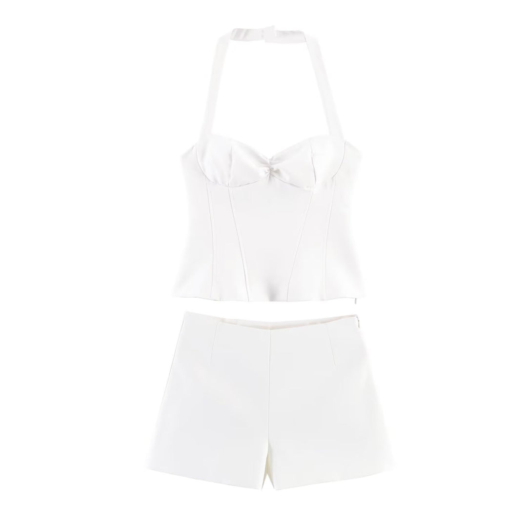Damen Kombination aus kurzem Oberteil und Shorts R&B