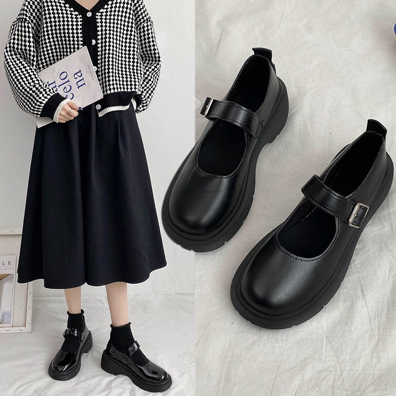 Damen Moderne Schnürschuhe mit elegantem Lackleder und verstellbarem Riemen R&B