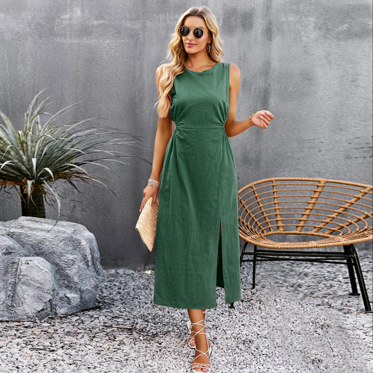 Damen Midikleid mit elegantem Schlitz R&B
