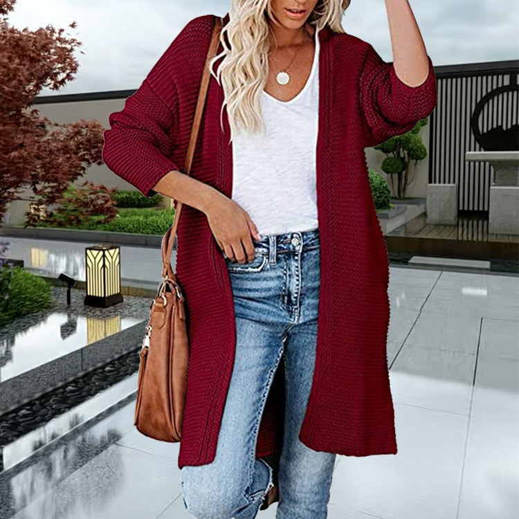 Damen Grobstrickmantel im lässigen Oversized-Stil R&B