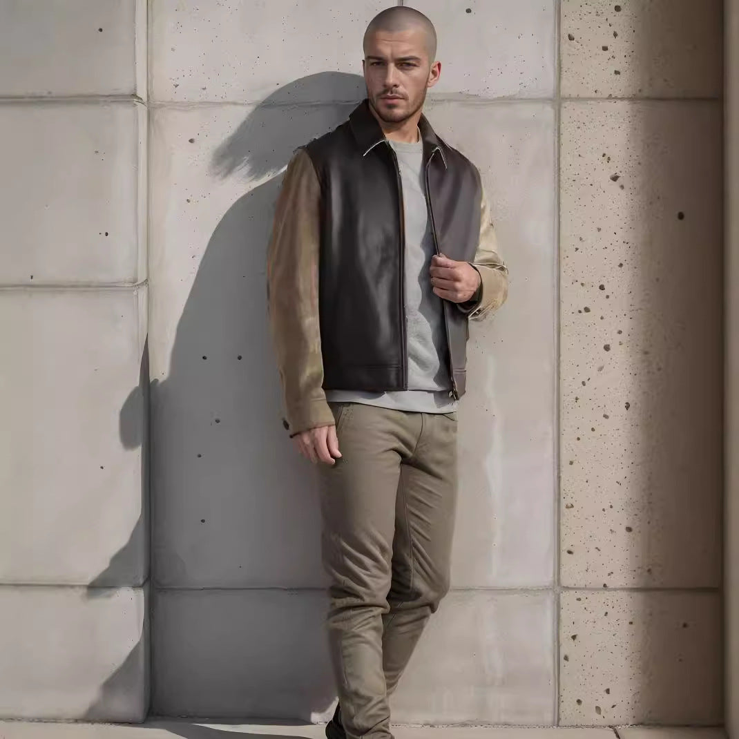 Herren modische jacke mit Kord-Details und praktischen Reißverschlusstaschen R&B