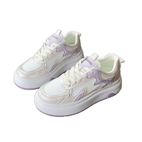 Damen Plateau-Sneaker mit elegantem Mesh-Design und bequemer Dämpfung R&B