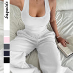 Damen Sportliches Trägershirt mit hochwertigem Rippenmuster R&B