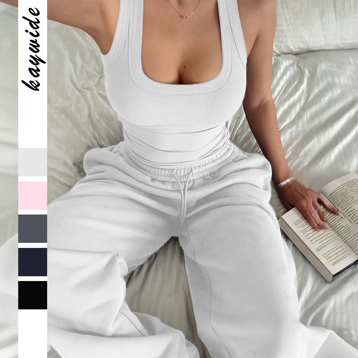 Damen Sportliches Trägershirt mit hochwertigem Rippenmuster R&B