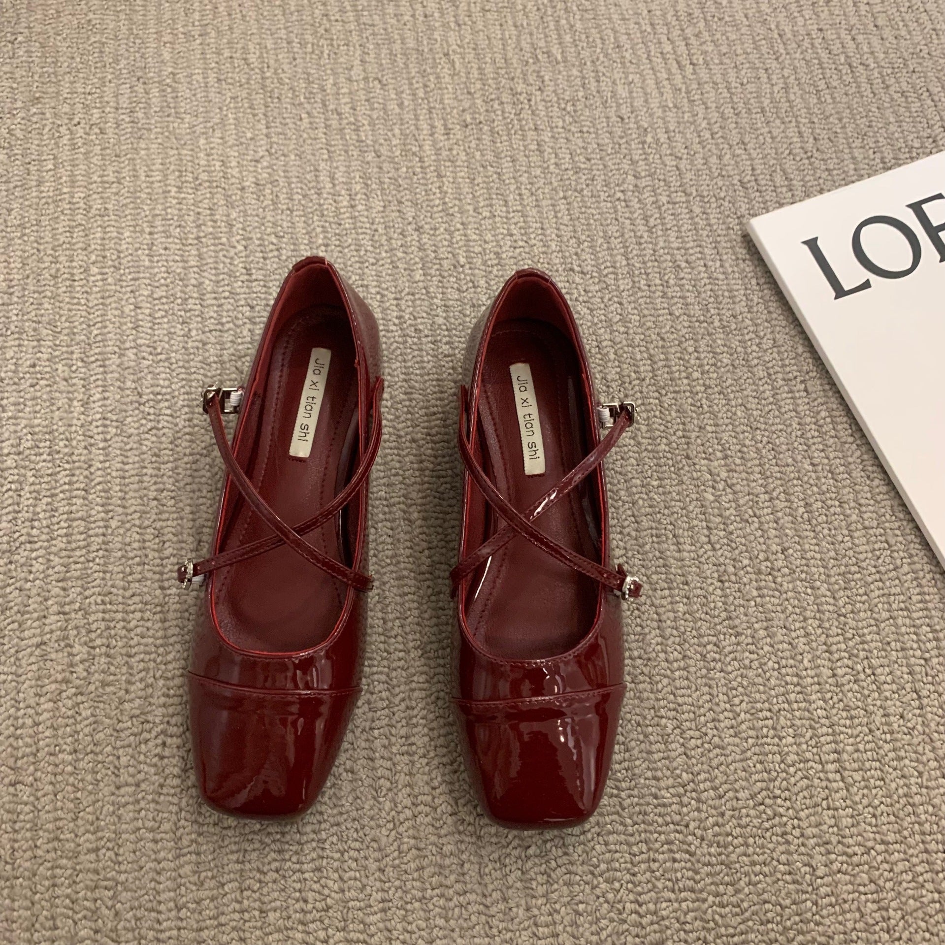 Damen elegante Schuhwerk mit Kreuzriemen