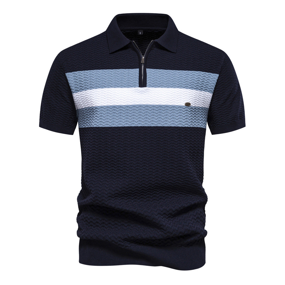 Herren Polo-Shirt mit modernen Strukturmustern