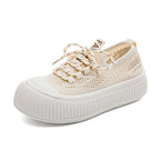 Damen modische und luftige Sneakers mit dicker Sohle R&B