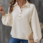 Damen Kuscheliger Waffel-Pullover R&B