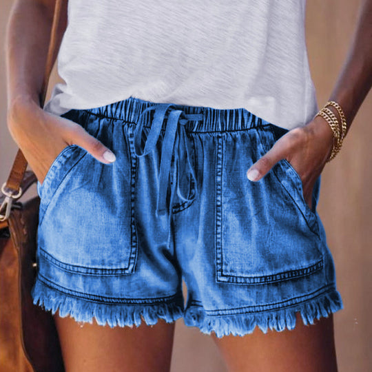 R&B | Denim-Shorts mit hoher Taille