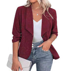 Damen Glitzer Blazerjacke mit femininer Silhouette und elegantem Revers R&B