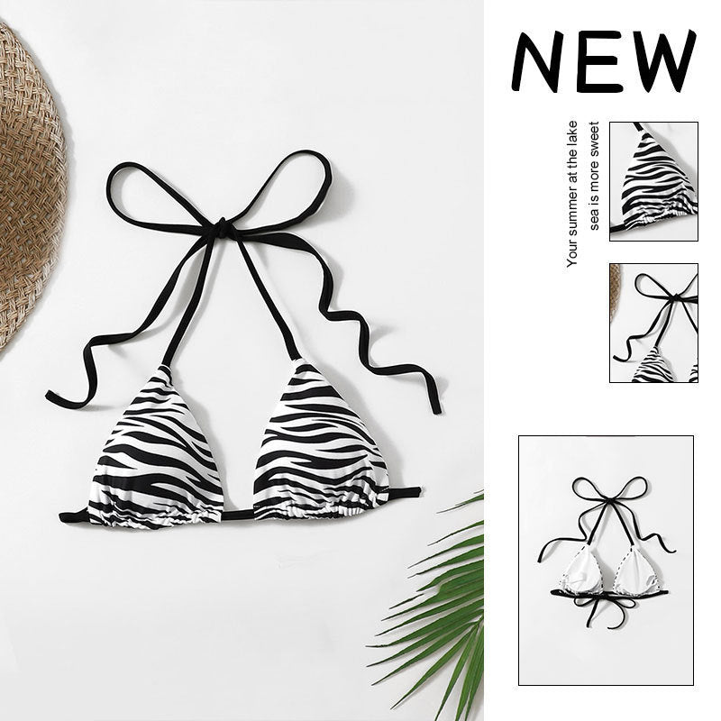Damen Triangel-Bikinioberteil mit modischem Zra-Muster