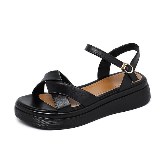 Damen Komfortable Sandalen mit verstellbarem Fesselriemen und modischem Design R&B