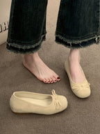 Damen Ballerinas mit dekorativem Schleifendetail und hochwertiger Fleeceaussensohle R&B