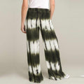 Damen Weite Stoffhose mit einzigartigem Batikdesign