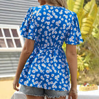 Damen Sommerkleid mit weitem Schnitt und eleganten Rüschendetails R&B