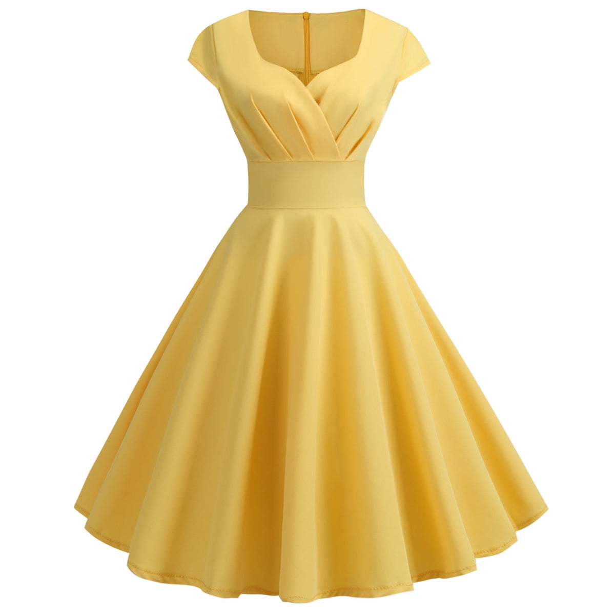 Damen A-Linien Kleid mit elegantem Taillenschnitt und schwingendem Saum