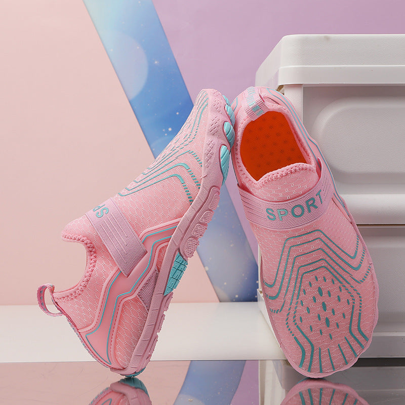 Damen Aqua-Schuhe mit rutschfester Sohle und elastischem Schnellschnürsystem