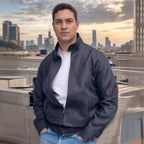 Herren leichte Steppjacke mit hohem Kragen und praktischen Taschen R&B
