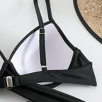 Damen Zweiteiliges Badeanzug-Set mit sportlichem Top und High-Waist-Shorts R&B