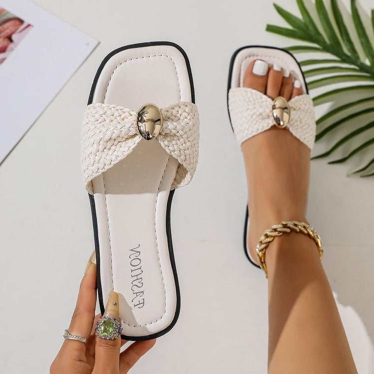 Damen Komfortable Mules mit stilvoller Schleifenverzierung R&B