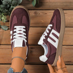 Damen modische Sneakers mit hochwertigem Veloursleder und rutschfester Sohle R&B