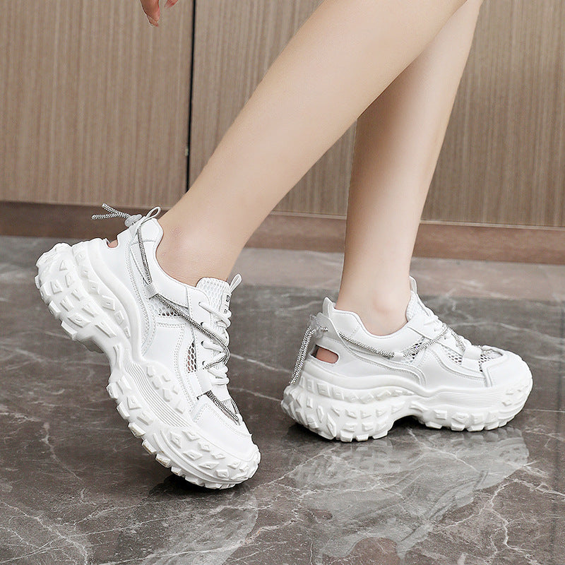 Damen bequeme und stylische Sneakers mit rutschfester Sohle und atmungsaktiver Mesh-Oberfläche R&B