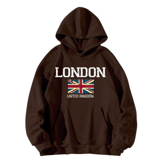 Damen Kapuzenpullover im urbanen London-Style mit Kängurutasche und gemütlichem Schnitt R&B