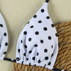 Damen Triangel-Bikini-Set mit modischem Punkte-Design R&B