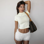 Damen Verspielte Rüschenshorts R&B