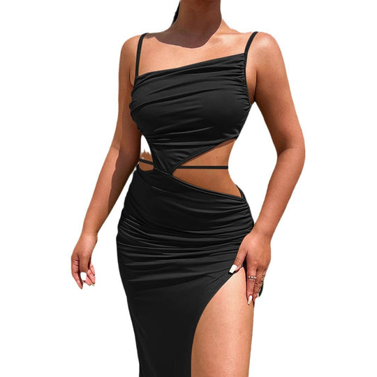 Damen Set mit Cropped Top und Maxirock mit Raffung R&B