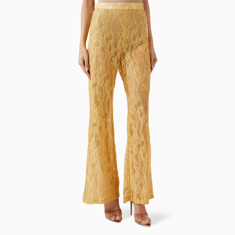 Damen luftige Spaghetti-Träger Bluse mit Spitze R&B