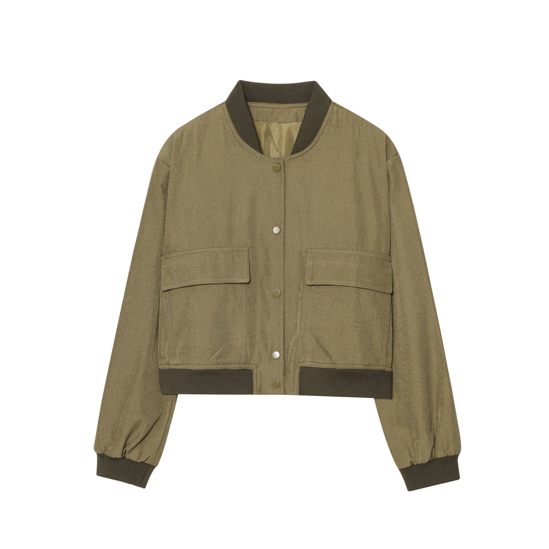 Damen Bomberjacke mit praktischen großen Taschen und elastischen Bündchen R&B