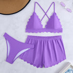 Damen Triangel-Bikini mit Shorts R&B