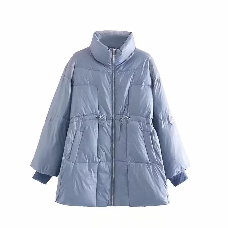 Damen gesteppte Übergangsjacke mit hohem Kragen und praktischen Seitentaschen R&B